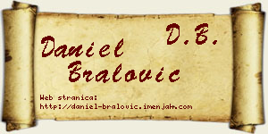 Daniel Bralović vizit kartica